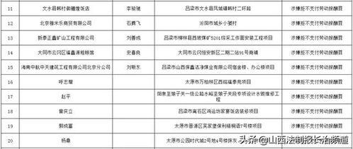 山西省公布100家欠薪企業(yè)黑名單 長治市11起不法行為引關(guān)注